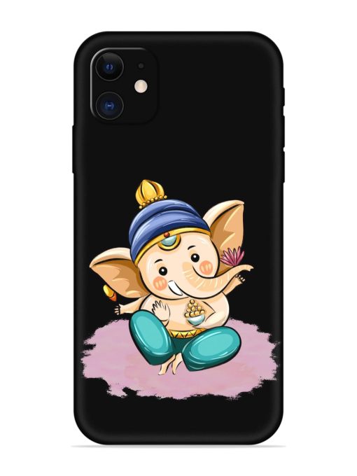 Bal Ganesh Vector Art Embossed Soft Silicone Case for Apple Iphone 11 Edge Zapvi