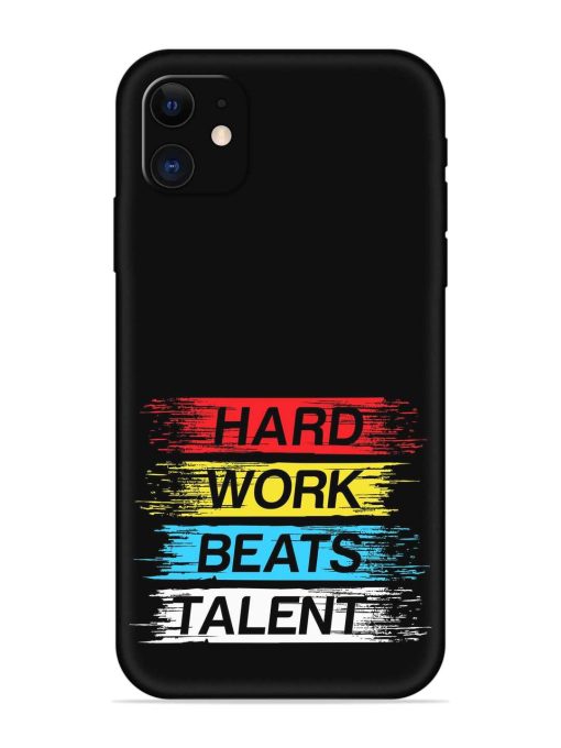 Hard Work Beats Embossed Soft Silicone Case for Apple Iphone 11 Edge Zapvi