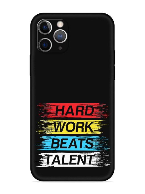 Hard Work Beats Embossed Soft Silicone Case for Apple Iphone 11 Pro Edge Zapvi