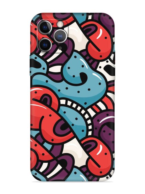 Seamless Backdrop Colorful Embossed Soft Silicone Case for Apple Iphone 11 Pro Edge Zapvi