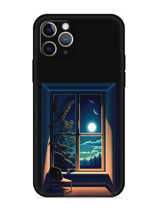 Night View At Window Embossed Soft Silicone Case for Apple Iphone 11 Pro Edge Zapvi