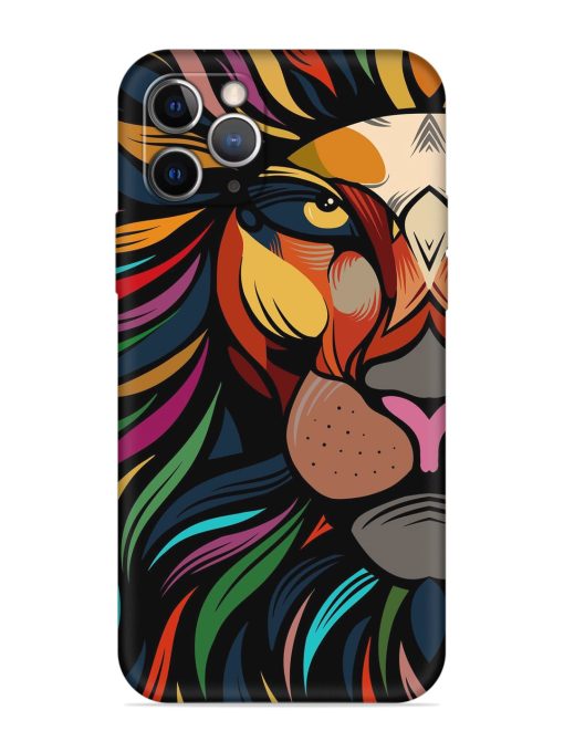 Trippy Lion Art Embossed Soft Silicone Case for Apple Iphone 11 Pro Edge Zapvi