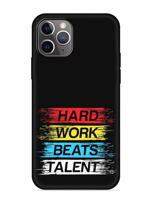 Hard Work Beats Embossed Soft Silicone Case for Apple Iphone 11 Pro Max Edge Zapvi