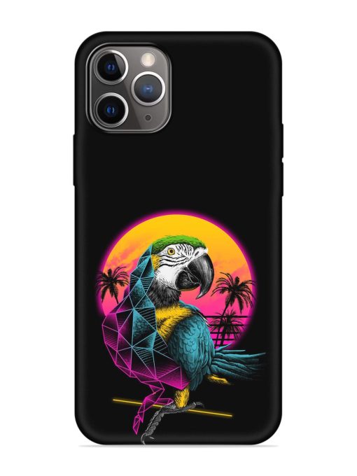 Rad Parrot Embossed Soft Silicone Case for Apple Iphone 11 Pro Max Edge Zapvi