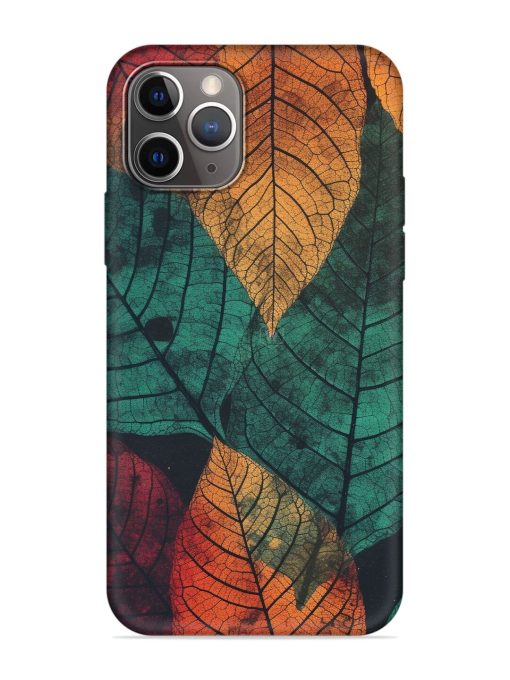 Leaves Artwork Embossed Soft Silicone Case for Apple Iphone 11 Pro Max Edge Zapvi