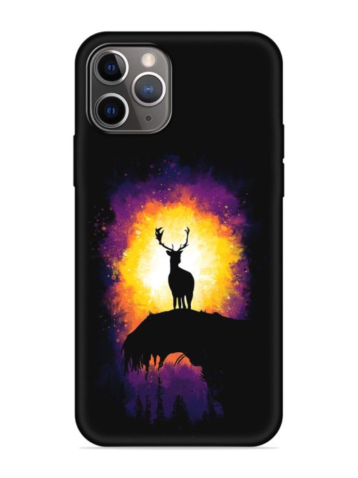 Elk Animal Art Embossed Soft Silicone Case for Apple Iphone 11 Pro Max Edge Zapvi