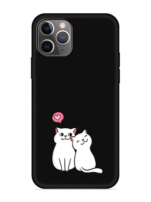 Cute Loving Cats Embossed Soft Silicone Case for Apple Iphone 11 Pro Max Edge Zapvi