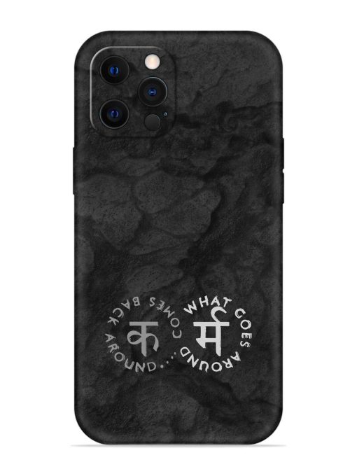 Karma Hindi Word Embossed Soft Silicone Case for Apple Iphone 12 Pro Edge Zapvi