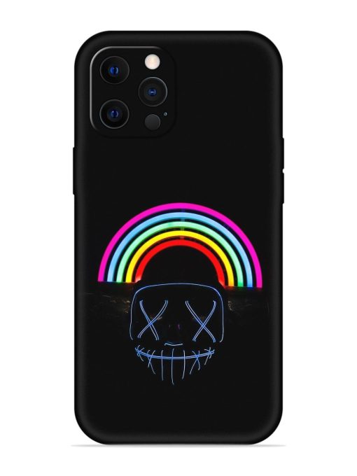 Mask Rainbow Embossed Soft Silicone Case for Apple Iphone 12 Pro Edge Zapvi