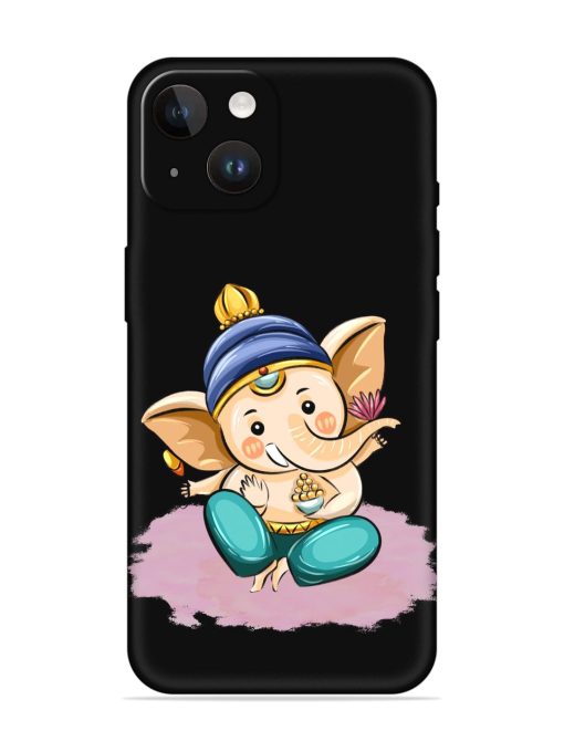 Bal Ganesh Vector Art Embossed Soft Silicone Case for Apple Iphone 14 Edge Zapvi