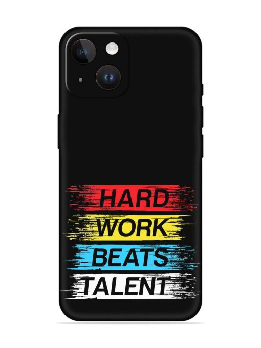 Hard Work Beats Embossed Soft Silicone Case for Apple Iphone 14 Edge Zapvi