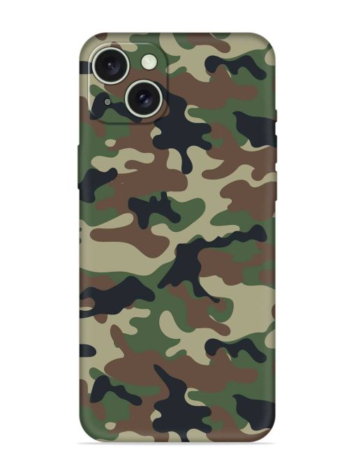 Army Military Camouflage Dark Green Embossed Soft Silicone Case for Apple Iphone 15 Plus Edge Zapvi