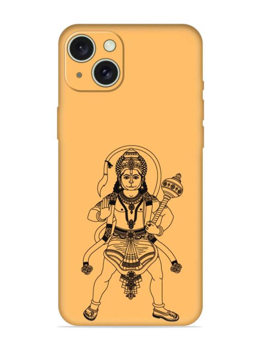 Indian God Hanuman Embossed Soft Silicone Case for Apple Iphone 15 Plus Edge Zapvi