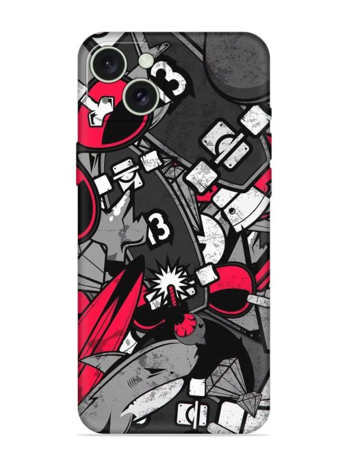 Fictional Doodle Embossed Soft Silicone Case for Apple Iphone 15 Plus Edge Zapvi