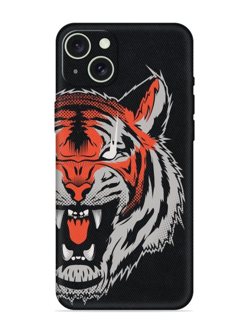 Tiger Aggression Embossed Soft Silicone Case for Apple Iphone 15 Plus Edge Zapvi