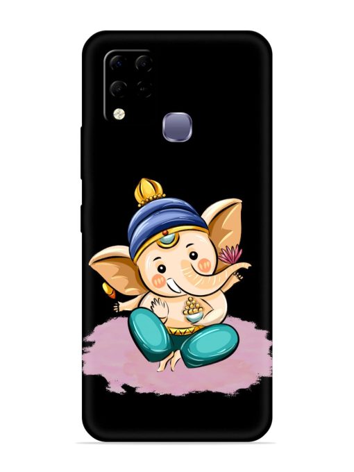 Bal Ganesh Vector Art Embossed Soft Silicone Case for Infinix Hot 10S Edge Zapvi