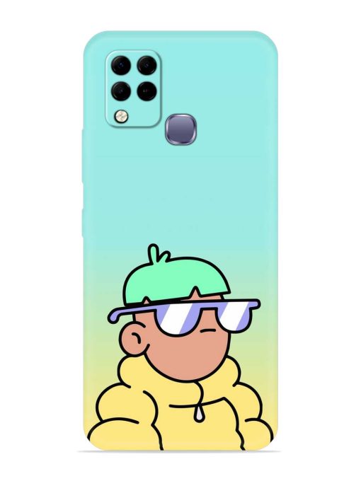 Doodles Cool Character Embossed Soft Silicone Case for Infinix Hot 10S Edge Zapvi