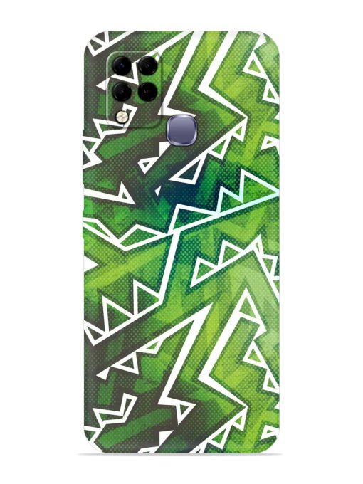 Green Graffiti Seamless Embossed Soft Silicone Case for Infinix Hot 10S Edge Zapvi