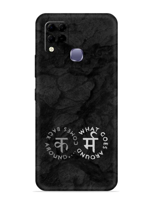 Karma Hindi Word Embossed Soft Silicone Case for Infinix Hot 10S Edge Zapvi