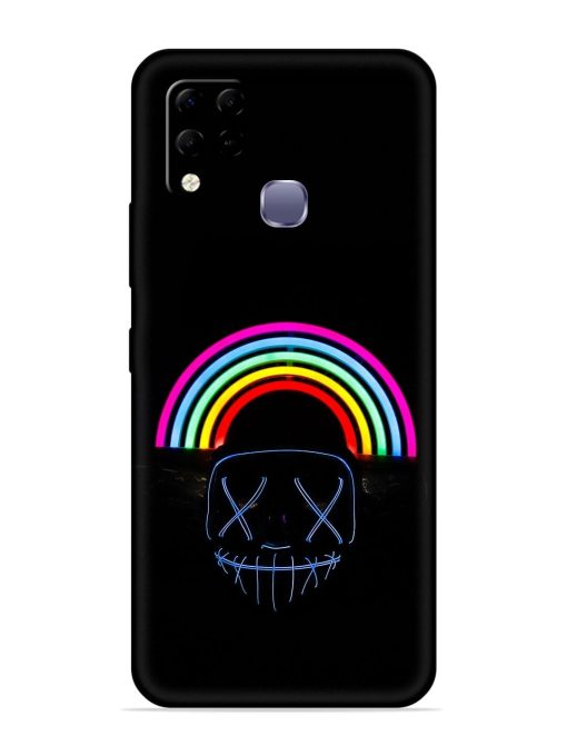 Mask Rainbow Embossed Soft Silicone Case for Infinix Hot 10S Edge Zapvi