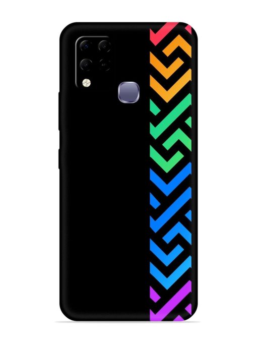 Colorshape Stripes Embossed Soft Silicone Case for Infinix Hot 10S Edge Zapvi