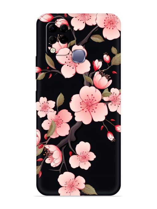 Cherry Blossom Embossed Soft Silicone Case for Infinix Hot 10S Edge Zapvi