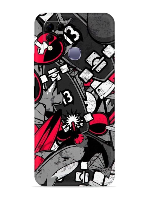 Fictional Doodle Embossed Soft Silicone Case for Infinix Hot 10S Edge Zapvi