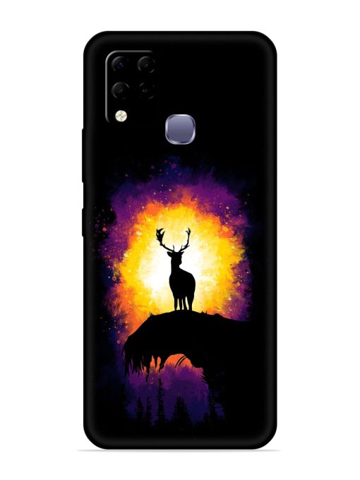 Elk Animal Art Embossed Soft Silicone Case for Infinix Hot 10S Edge Zapvi