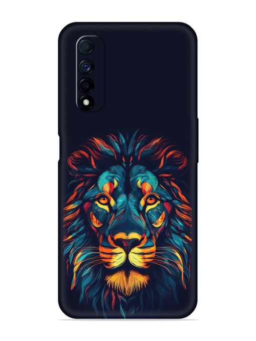 Colorful Lion Embossed Soft Silicone Case for Realme Narzo 30 (4G) Edge Zapvi