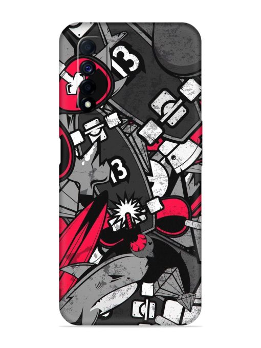 Fictional Doodle Embossed Soft Silicone Case for Realme Narzo 30 (4G) Edge Zapvi