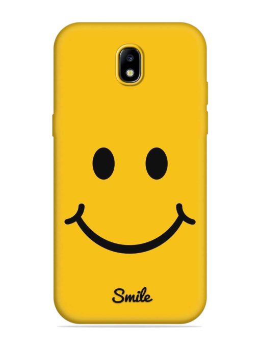 Yellow Smiley Embossed Soft Silicone Case for Samsung Galaxy J7 (2017) Edge Zapvi