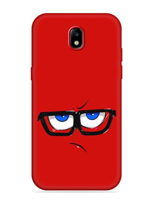 Rad Angry Face Embossed Soft Silicone Case for Samsung Galaxy J7 (2017) Edge Zapvi