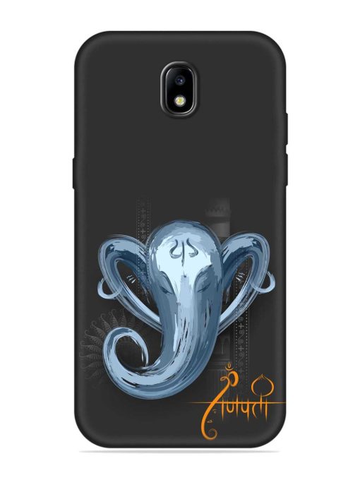 Illustration Lord Ganpati Embossed Soft Silicone Case for Samsung Galaxy J7 (2017) Edge Zapvi