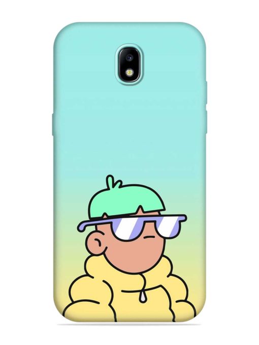 Doodles Cool Character Embossed Soft Silicone Case for Samsung Galaxy J7 (2017) Edge Zapvi