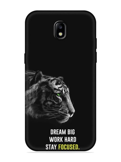 Dream Big Work Hard Embossed Soft Silicone Case for Samsung Galaxy J7 (2017) Edge Zapvi