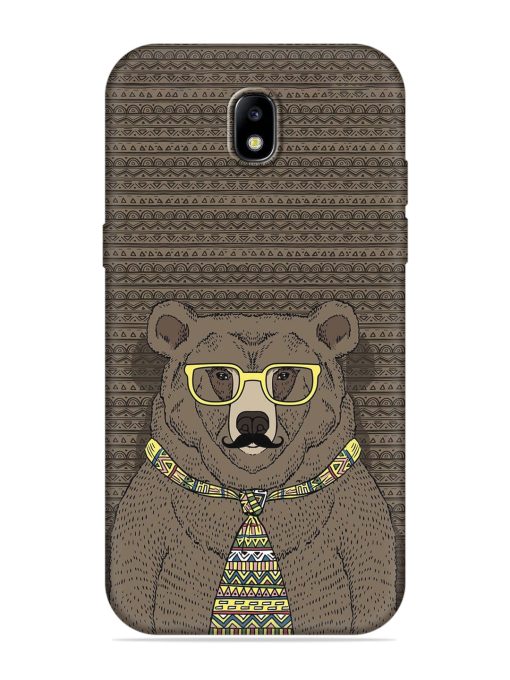 Grizzly Bear Embossed Soft Silicone Case for Samsung Galaxy J7 (2017) Edge Zapvi