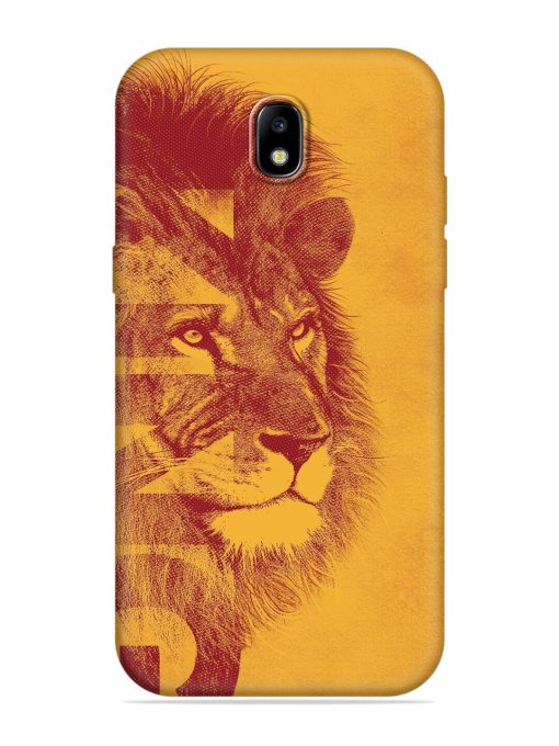 Gold Lion Crown Art Embossed Soft Silicone Case for Samsung Galaxy J7 (2017) Edge Zapvi