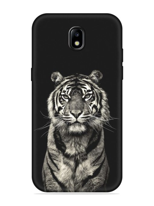 Tiger Art Embossed Soft Silicone Case for Samsung Galaxy J7 (2017) Edge Zapvi