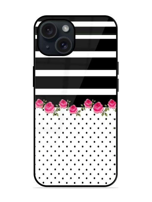 Flower Polka Dots Glossy Metal TPU Case Edge Zapvi