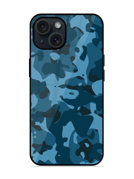 Dark Blue Shadow Army Military Art Glossy Metal TPU Case Edge Zapvi