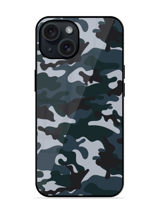 Dark Blue Army Military Art Glossy Metal TPU Case Edge Zapvi