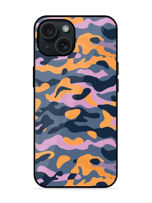 Camouflage Army Military English Orange Art Glossy Metal TPU Case Edge Zapvi