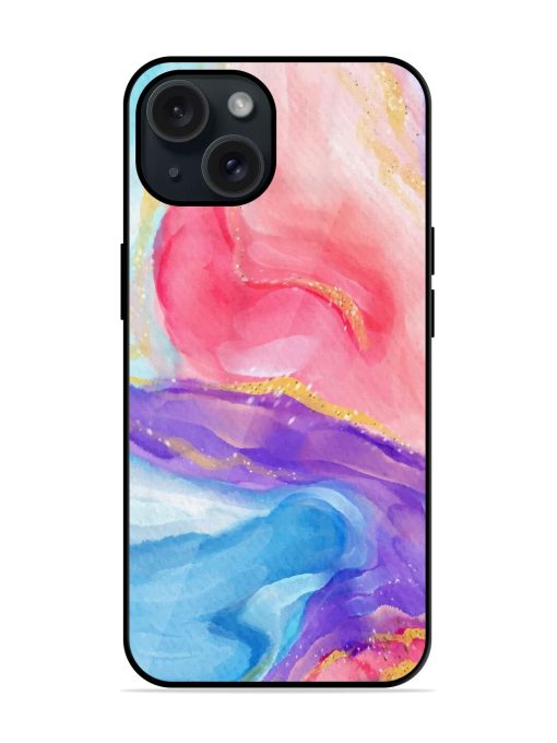 Watercolor Gradient Glossy Metal TPU Case Edge Zapvi