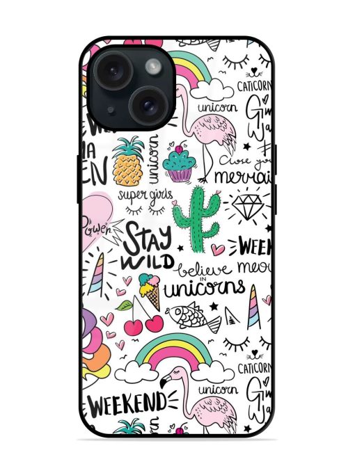 Unicorn Ice Cream Glossy Metal TPU Case Edge Zapvi