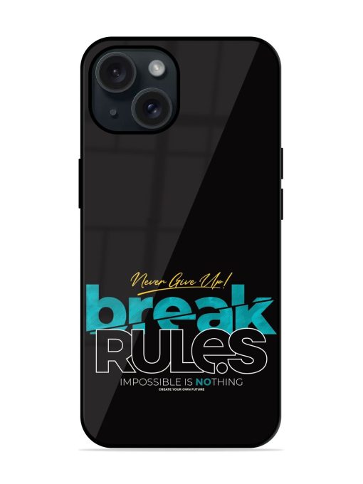 Break Rules Never Glossy Metal TPU Case Edge Zapvi