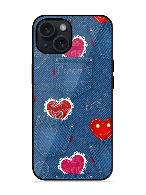 Seamless Pattern Jeans Glossy Metal TPU Case Edge Zapvi