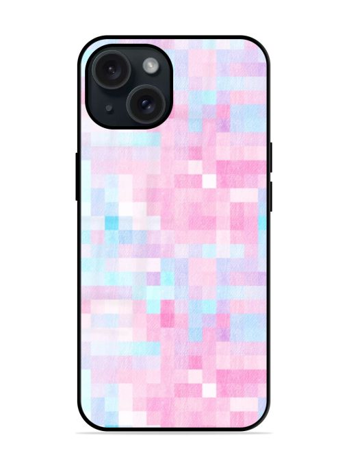 Abstract Pastel Mosaic Glossy Metal TPU Case Edge Zapvi