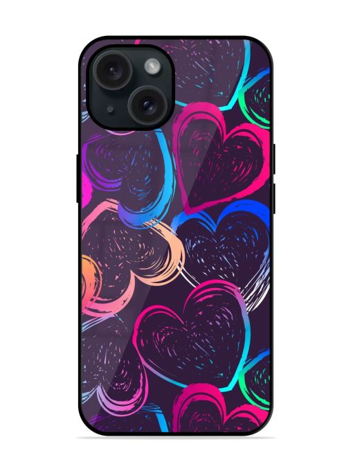 Abstract Seamless Hearts Glossy Metal TPU Case Edge Zapvi