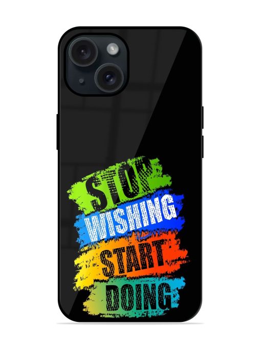 Stop Wishing Start Glossy Metal TPU Case Edge Zapvi