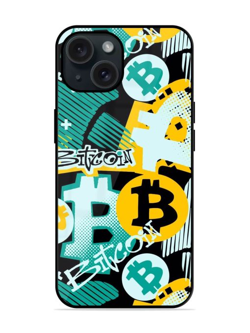 Bitcoin Doodle Style Glossy Metal TPU Case Edge Zapvi